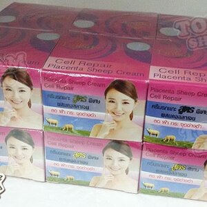 ครีมรกแกะสูตรพิเศษ ผสมคอลลาเจน ไวท์โรส (กล่องชมพู) โฉมใหม่ 12กรัม 12 ตลับ(1โหล)