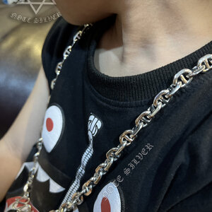 สร้อยคอเงินแท้ลายกุชชี่ ขนาดหน้ากว้าง 10mm Sterling Silver 925 NSNL3404