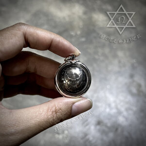 เลี่ยมผ่าหวายเงินแท้ พัสติกกันน้ำ Sterling Silver 925 NSSV3099