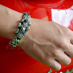 ข้อมือเงินแท้กะโหลกงานตัน Sterling Silver 925 NSSK880