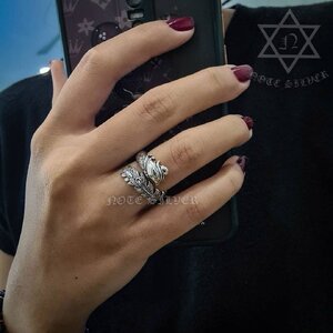 แหวนรูปหงส์เงินแท้ สวยงาม ลายคมชัดNSRG3259