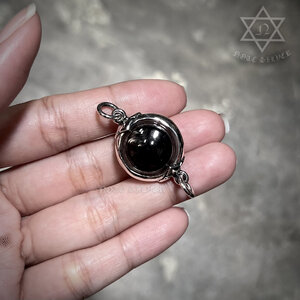 เลี่ยมกรอบพระผ่าหวาย บัวสองจุด Sterling Silver 925 NSSV3332