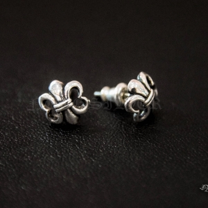 ต่างหูเงินแท้ ลายเฟลอร์เดอลีส์ Sterling Silver 925 NSER926