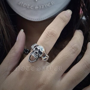 แหวนกะโหลกอ้าปาก ทรงเล็ก Sterling Silver 925 NSRG1701