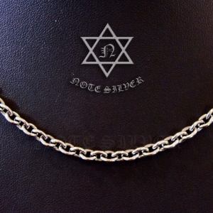 สร้อยเงินแท้ ลายฮาร์เล่ย์ Size S ตะขอแบบดั้งเดิม 26" Sterling Silver 925 NSNL932