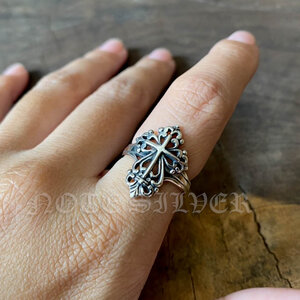 แหวนเงินแท้กางเขนกอธิค Sterling silver NSRG1600
