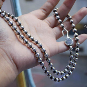 สร้อยคอ ลายบอลกลมรมดำ 5มิล Star of David T-Bar 23" Sterling Silver 925 NSNL546