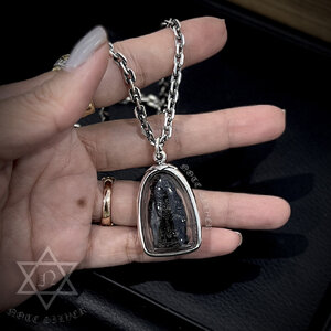 เลี่ยมพลาสติกกันน้ำ และจับขอบผ่าหวายเงินแท้ Sterling Silver 925 NSSV3447