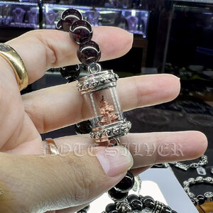 ตะกรุดท้าวเวสสุวรรณ วัดจุฬามณี ปลอกตะกรุดเงินแท้ ลายดอกบัว The Guardian Vessavana Sterling Silver 925 NSSV2575