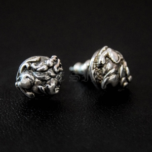 ต่างหูเงินแท้ ลายปี่เซียะ Sterling Silver 925 NSER1893