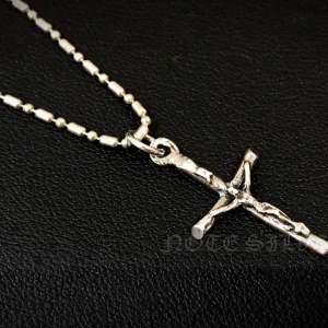 จี้เงินแท้ กางเขนแบบมีพระเยซู ขนาด 15*25 MM Sterling Silver 925 NSPD2263