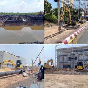 รถแม็คโครรับจ้างปรับพื้นที่ โทร 098-4693941 แม็คโครให้เช่า ขุดสระ วางท่อ ถมที่ รื้อป่า แย๊กปูน ทุบปูน ทำรั้ว วางเสา