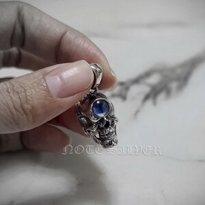 จี้เงินแท้หัวกะโหลก ฝังหน้าผาก Sterling silver 925 NSSV2951