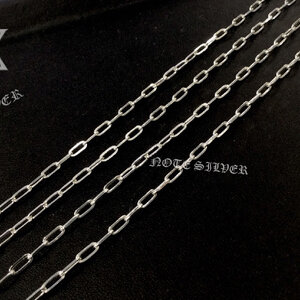 สร้อยเงินแท้ ลายโซ่แบนขอบเหลี่ยมเส้นเล็ก ความยาว 22" Sterling Silver 925 NSNL2804