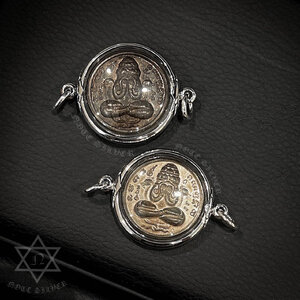 เลี่ยมพลาสติกกันน้ำ และจับขอบแบบผ่าหวายเงินแท้ Sterling Silver 925 NSSV3439