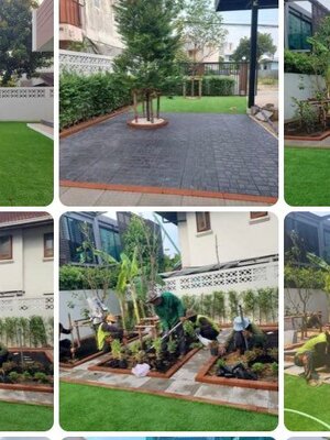 รับปูแผ่นทางเดิน โทร 062-1596623 รับปูอิฐ ทางเดิน รับเหมาปูอิฐตัวหนอน แผ่นทางเท้า ออกแบบสวนบ่อปลา