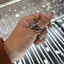 แหวนมังกร ด้านข้างเลข 8 เนื้อเงินแท้รมดำ Sterling Silver 925 NSRG3080