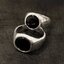 แหวนเงินแท้ ฝังนิลหน้าเรียบ ทรงกลม ONYX & Sterling Silver 925 NSRG2473