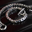 สร้อยข้อมือเงินแท้ลายกล่อง อิตาลี รมดำ Star of David T-Bar Sterling Silver 925 NSBL2587