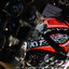 หมวกกันน็อค KYT ลาย Steel Flower Red (มีแว่น พับซ่อนได้)