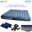 Intex "New Structure - More Comfortable" Dura-Beam Fiber-Tech Airbed 6ft (King) 1.83x2.03x0.25 m no.64755 (New Model of 68755) + 2 Pillows & Electric Air Pump
