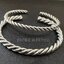 กำไลเกลียว ใหญ่ เงินแท้รมดำ Sterling Silver 925 NSBL2989