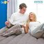 Intex 2-In-1 Airbed 3.5ft (Twin) 99x191x46 cm Grey no.67743 + 2 Pillows & Elec. Air Pump