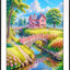 home-1009 *พร้อมส่ง* ชุดปักครอสติช ลายบ้านใหญ่ในสวนสวย (ปักเต็มผืนผ้า ไม่มีเดินเส้น ผ้า9CTพิมพ์ลาย มีประกาย ปัก 4 เส้นเล็ก) ขนาด 60*80 ซม.ผ้าครอสติช 9CTพิมพ์ลายปักบนผ้า ไหมคอตตอน 56 สี ผังลาย เข็ม