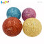 STL Gritter Ball with Bell - 57 MM.(S) 4 balls ( Mixed colors/duplicate colors) No.BALLW-BELL(S)