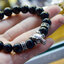 ข้อมือหินไฮเปอร์สทีน ( Hypersthene ) ประดับหัวแพะเงินแท้ Sterling Silver 925 NSSV2716
