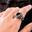 แหวนเงินแท้ ฝังนิล พลอยคัดไซส์ Sterling Silver 925 NSRG1406