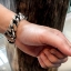 แหวนเงินแท้ สไตล์กอธิกฝังพลอยกาเนตแท้ ทรงกลม Sterling Silver 925 NSRG2373