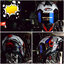 หมวกกันน็อค REAL รุ่น Falcon ลาย Robotech สี ขาว-น้ำเงิน