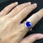 แหวนเรียบฝังลาพิส ลาซูลี (Lapis lazuli) หินเจียรปาดหน้าเรียบ Sterling Silver 925 NSRG2723