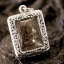 กรอบพระสไตล์หลุยส์ พร้อมพระ องค์สีขาว พิมพ์สมเด็จวัดปากน้ำ แท้ Sterling Silver925 NSSV948