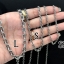 สร้อยเงินแท้ ลายคชกริต Size S รมดำ ตะขอดั้งเดิม 26" Sterling Silver 925 NSNL1830