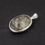 จี้หินโป่งข่ามเนื้อใส แก้วปวก เลี่ยมจับขอบเงินแท้ Sterling Silver 925 NSPD1947