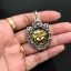 กรอบตลับเงินแท้ เหรียญหน้าเสือหลวงพ่อเปิ่น รุ่น บูชาครู Sterling Silver 925 NSSV2274