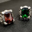 แหวนเงินแท้ เล็บมังกรฝังพลอยสีกาเนต Sterling Silver 925 NSRG2515