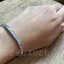 กำไลข้อมือชุบทองคำขาวฝังเพชร CZ พรีเมี่ยม Sterling Silver 925 NSWB2556