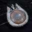 กรอบพระเงินแท้ ลายพญานาค Sterling Silver 925 NSSV2197