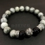 สร้อยข้อมือหินตาเหยียว ขนาด 10mm และชาร์มพิฆเนศ และตัวคั่น Sterling Silver 925 NSBL2210