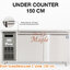 ตู้แช่เย็นเคาน์เตอร์สแตนเลส 2 ประตู กว้าง 150 cm. (Chiller)