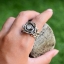 แหวนเงินแท้ กุหลาบใหญ่ฝังเพชร Sterling Silver 925 NSRG1154
