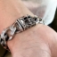 สร้อยข้อมือเงินแท้สายเลสลายหัวกะโหลก Sterling Silver 925 NSBL2196