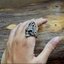 แหวนเงินแท้ หัวกะโหลกเพลิง Sterling Silver 925 NSRG2462