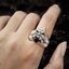 แหวนเงินแท้ราหู ฝังนิลแท้ทรงกลม Sterling Silver 925 NSRG1429