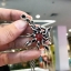 จี้เงินแท้พระอาทิตย์ ฝังพลอยแดง Sterling Silver 925 NSPD132