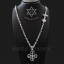 สร้อยคอเงินแท้ ลายวัชระ 26" ตะขอทีบาร์ดาว Star of David NSBL1725
