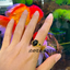 แหวนทองคำแท้ 18K Gold ฝังนิลแท้ (มีเซต) NSGD2875
